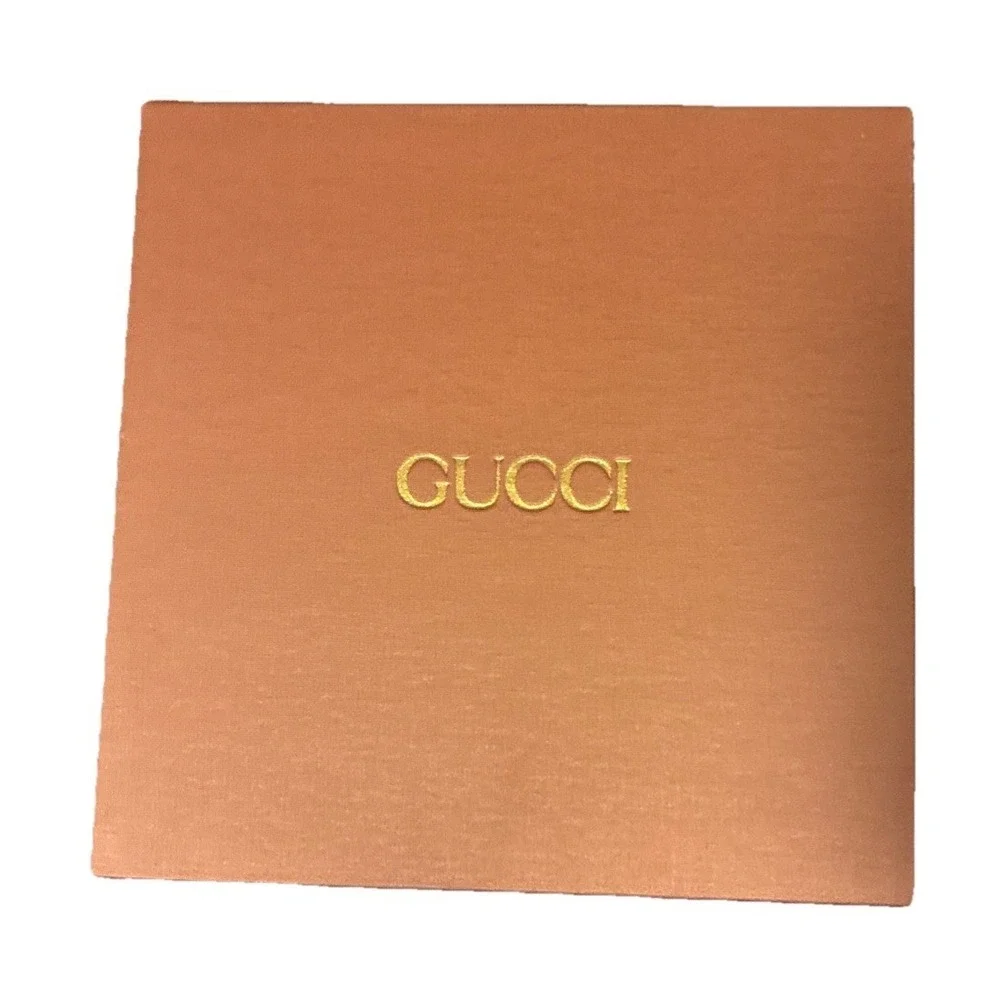 Gucci Gift Box Satin Dusty Rose Green Quilted‎  Lining 10x10x3.5
